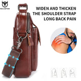Rondi - men's Leather Crossbody Shoulder Bag Compact Multi-Pocket Travel Messenger Bag - Ashour Shoes