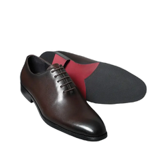 Rosso C1 - A classic red bottom oxford leather shoes for men (whole cut) - Ashour Shoes