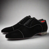 Rossi U - Red bottom sole suede leather oxford dress shoes for men - Ashour Shoes