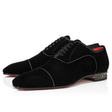 Rossi U - Red bottom sole suede leather oxford dress shoes for men - Ashour Shoes
