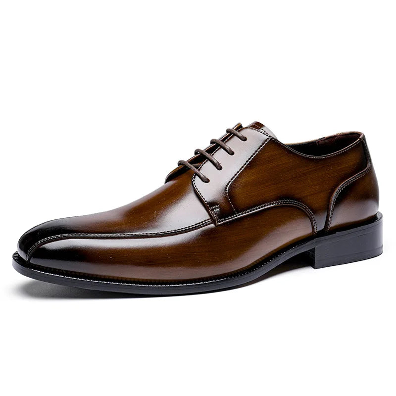 Signore - Men's Elegant Polished Leather Cap Toe Oxford Dress Shoes - Ashour Shoes