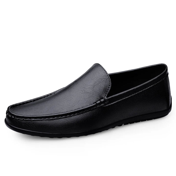 Azzurro - Men's Genuine Leather Slip-On Driving Loafers