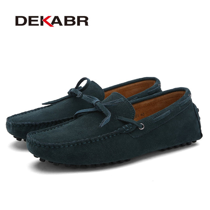 DEKABR2 - Suede Leather Boat Shoes/Loafers For Men - Summer Moccasins - Ashour Shoes