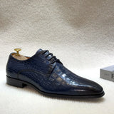 Stilista - Men's Luxury Crocodile Embossed Leather Derby Dress Shoes - Ashour Shoes
