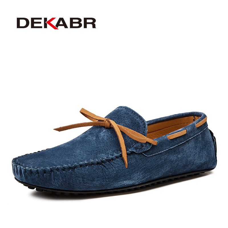 DEKABR2 - Suede Leather Boat Shoes/Loafers For Men - Summer Moccasins - Ashour Shoes