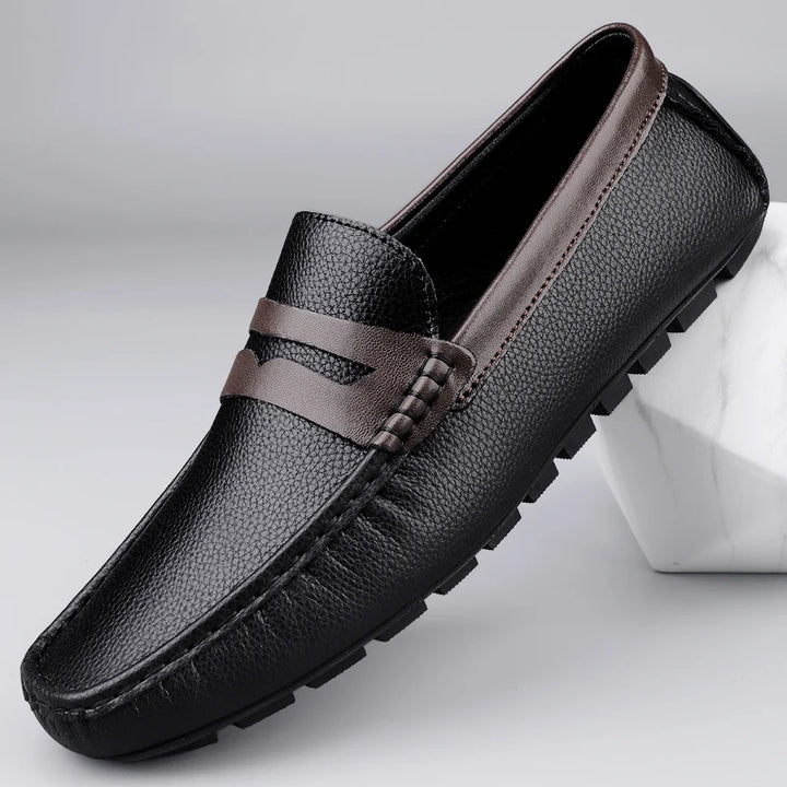 Guida - Men's Split Leather Slip-On Driving Moccasin Loafers