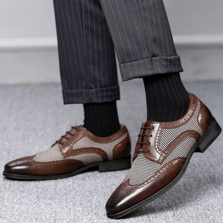 Dotato - Brogue Leather oxford shoes for men - Ashour Shoes