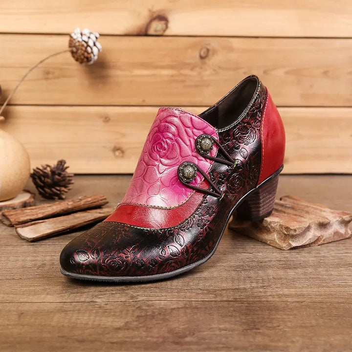 Girsby2 -  colorful Retro leather booties for women