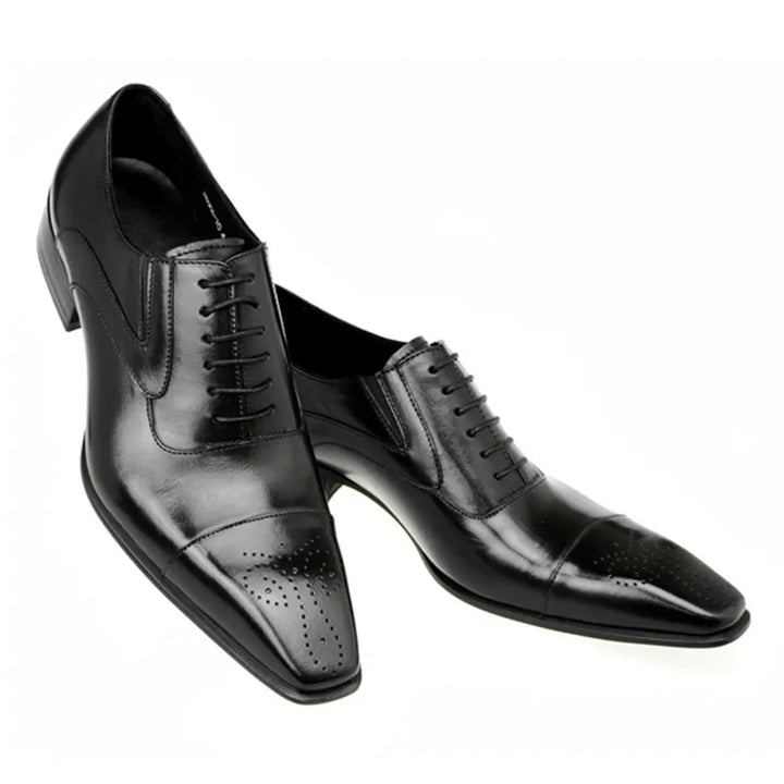 Rovento – Classic Vintage Oxford Brogue Dress Shoes for Men Vegan Leather - Ashour Shoes