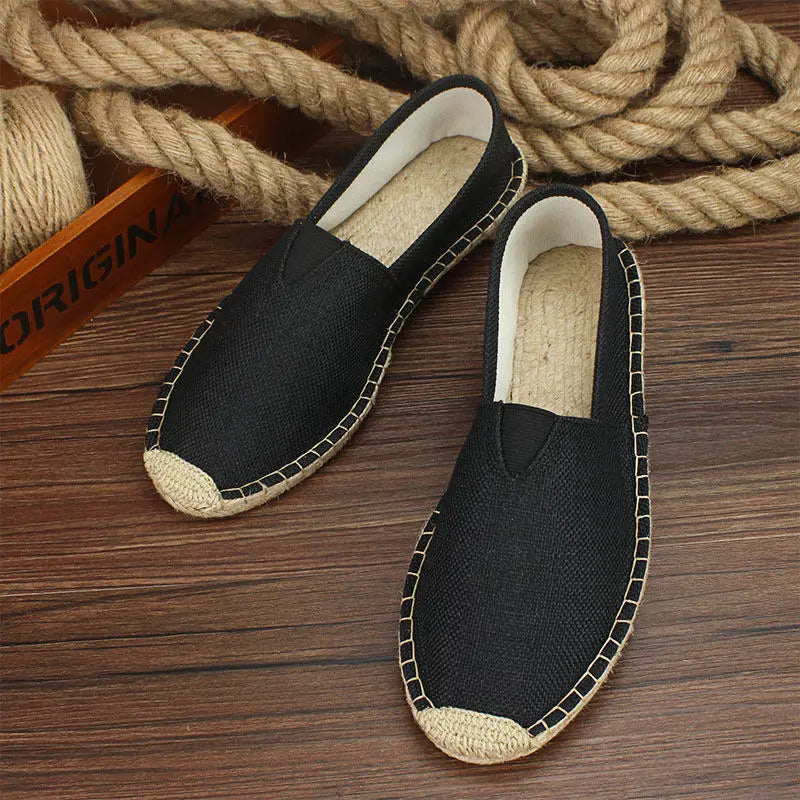 Estivo - Unisex Casual Slip-On Hemp Canvas Espadrille Flats - Ashour Shoes