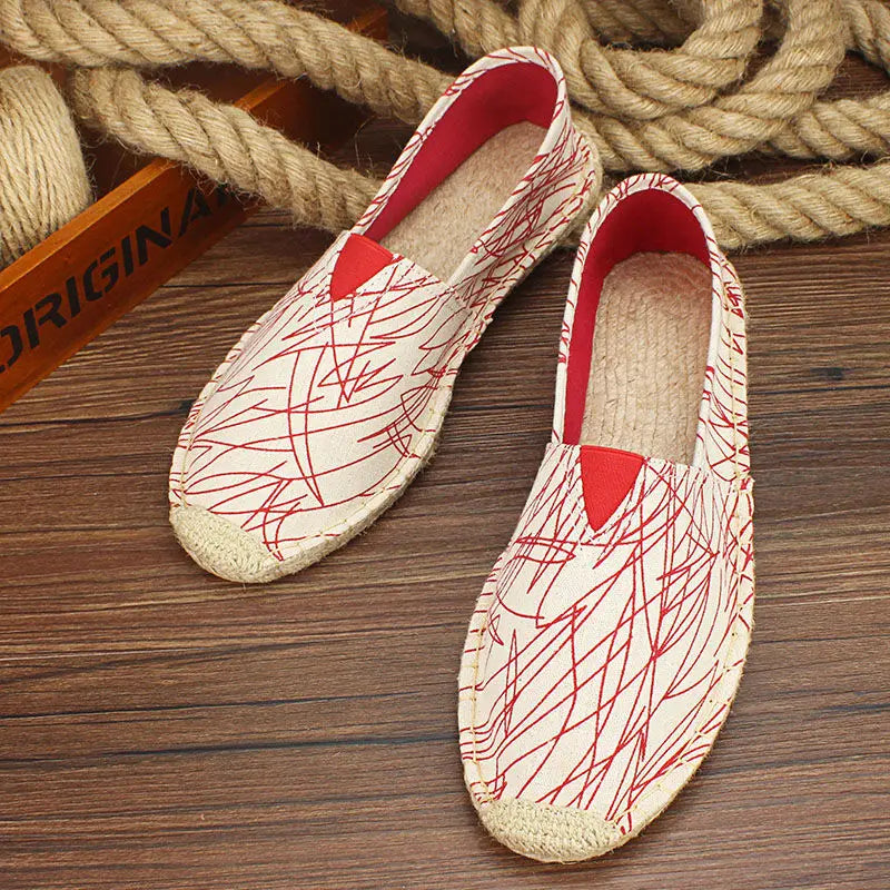 Estivo - Unisex Casual Slip-On Hemp Canvas Espadrille Flats - Ashour Shoes