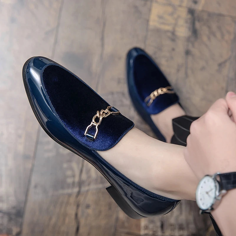 il lusso C - Italian style patent leather loafers for men - Ashour Shoes