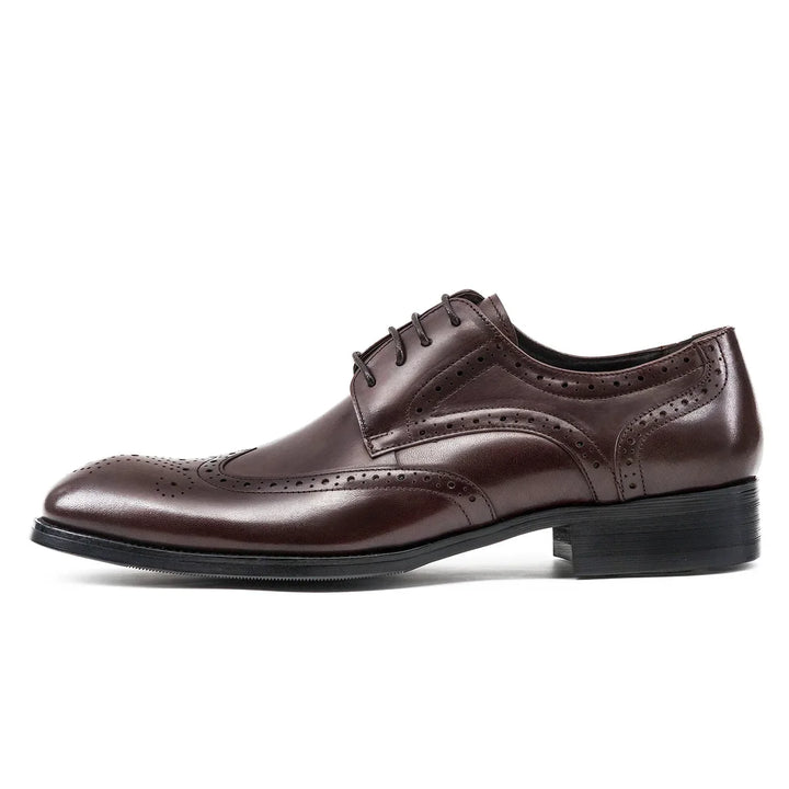 Ryno - Brogue Derby leather dress shoes for men - Ashour Shoes