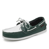 Vela - Men's Multi-Color Patchwork Leather Boat Loafers - Ashour Shoes