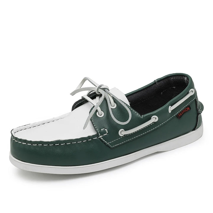 Vela - Men's Multi-Color Patchwork Leather Boat Loafers