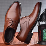 Bellagio - Men's Elegant Polished PU Leather Oxford Dress Shoes - Ashour Shoes