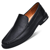 Sereno2 - Men's Blue PU Leather Slip-On Driving Moccasin Loafers - Ashour Shoes