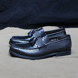Alino - crocodile print tassel leather loafers for men - Ashour Shoes