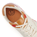 Vivida - Women's Cream & Red Microfiber Fashion Sneakers - Ashour Shoes