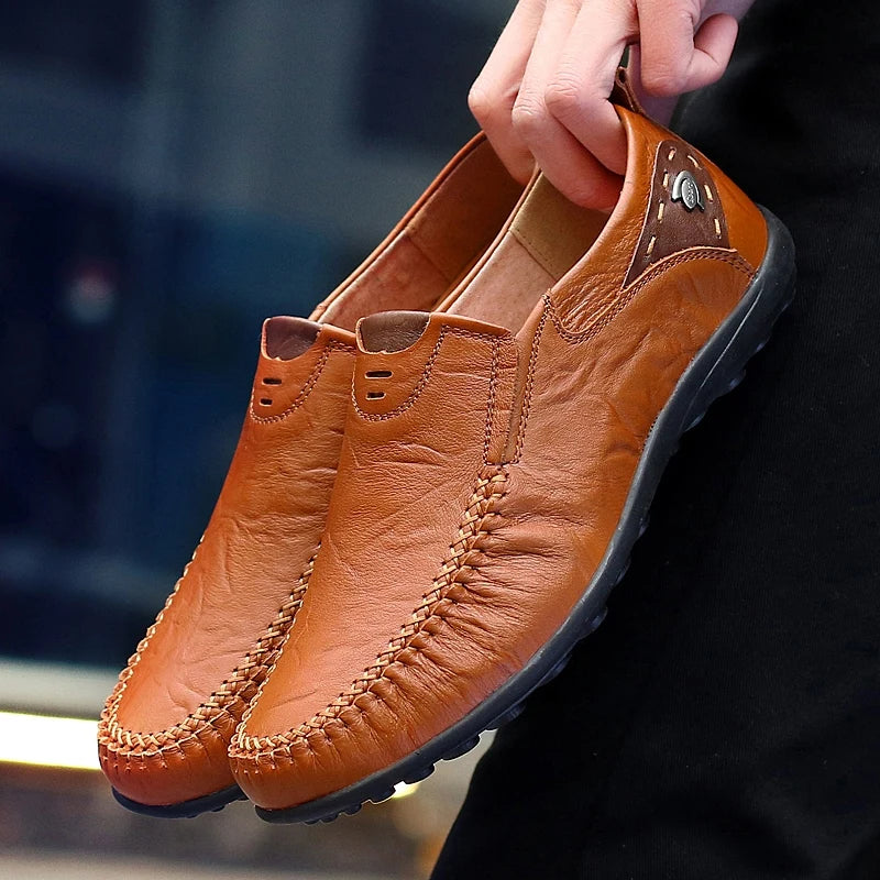 Mocassino - Men's Genuine Leather Driving Moccasin Loafer - Ashour Shoes