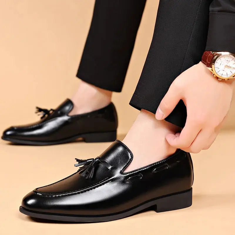 Designer Style Dress Shoes for Men Brand New Business Casual Shoes Slip on Leather Shoes Plus Size for Men Wedding Party Shoes - Ashour Shoes