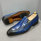 Romi2 - Stylish Leather penny loafers for men. Big sizes (US 15) - Ashour Shoes