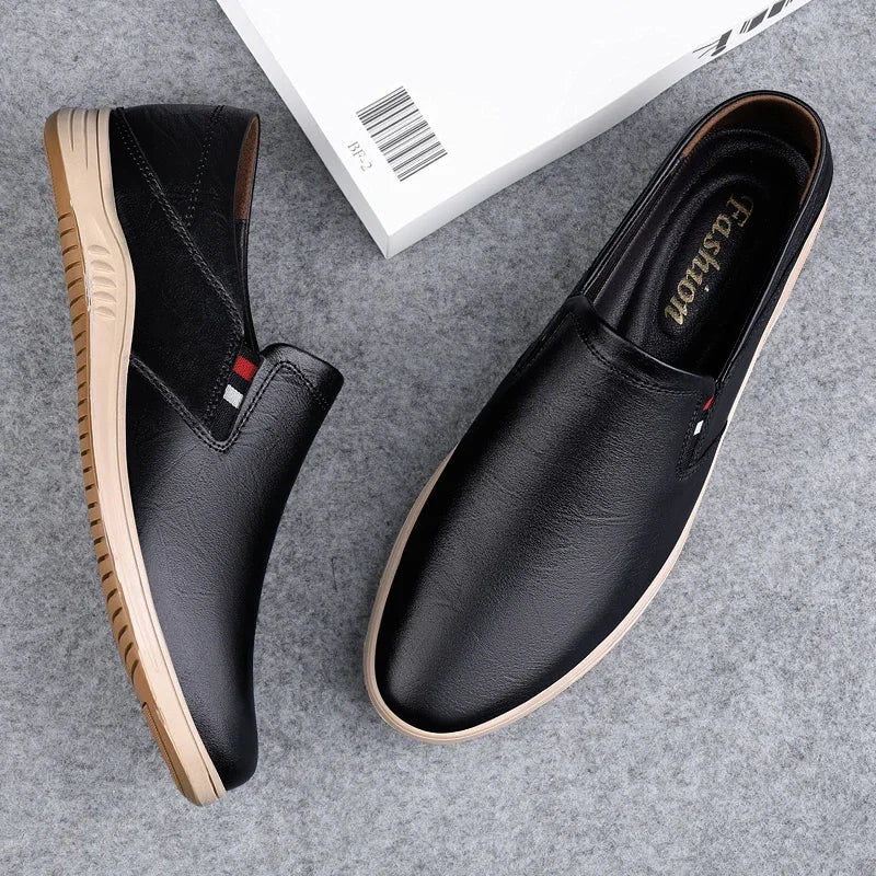 Comodo - Men's Genuine Leather Casual Slip-On Loafers - Ashour Shoes