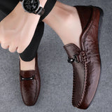 Veloce - Men's Premium Leather Buckle Driving Loafers - Ashour Shoes