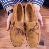 Navero – Men’s Suede Leather Boat Shoes – Driving Loafers - Ashour Shoes