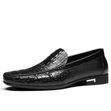 Marino – Men’s Alligator-Embossed Leather Loafers Boat & Driving Shoes - Ashour Shoes