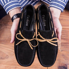 Navero – Men’s Suede Leather Boat Shoes – Driving Loafers - Ashour Shoes