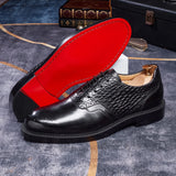 Aurelio – Men’s red bottoms sole shoes - Dual-Leather Oxford Shoes - Ashour Shoes