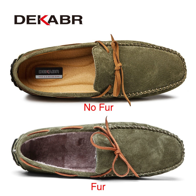 DEKABR2 - Suede Leather Boat Shoes/Loafers For Men - Summer Moccasins - Ashour Shoes