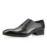 simaya - leather oxford dress shoes. textured detailing. Big sizes. - Ashour Shoes