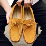 Sereno - Men's Casual Navy Suede Driving Loafers - Ashour Shoes