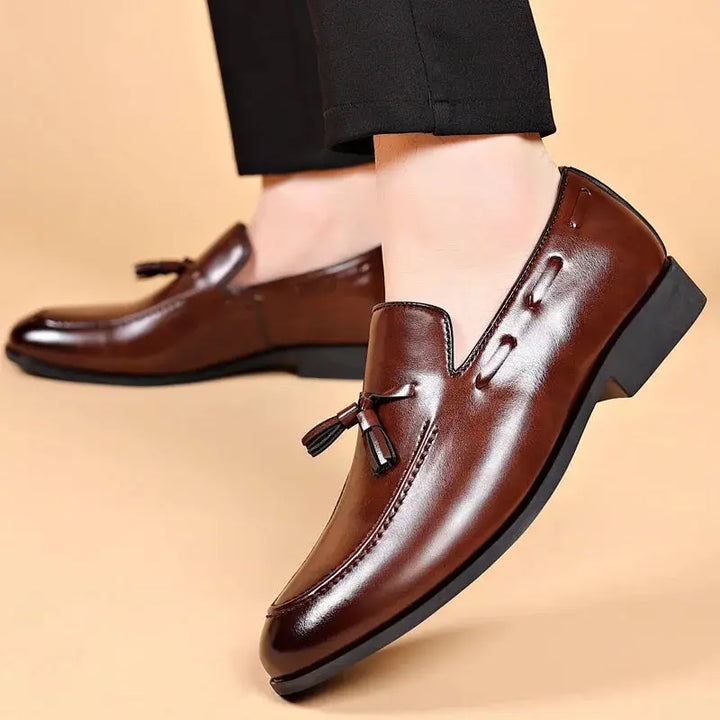 Designer Style Dress Shoes for Men Brand New Business Casual Shoes Slip on Leather Shoes Plus Size for Men Wedding Party Shoes - Ashour Shoes