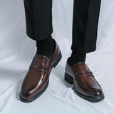 Raffinato - Men's Polished Leather Almond Toe Loafers - Ashour Shoes