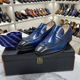 Romi2 - Stylish Leather penny loafers for men. Big sizes (US 15) - Ashour Shoes