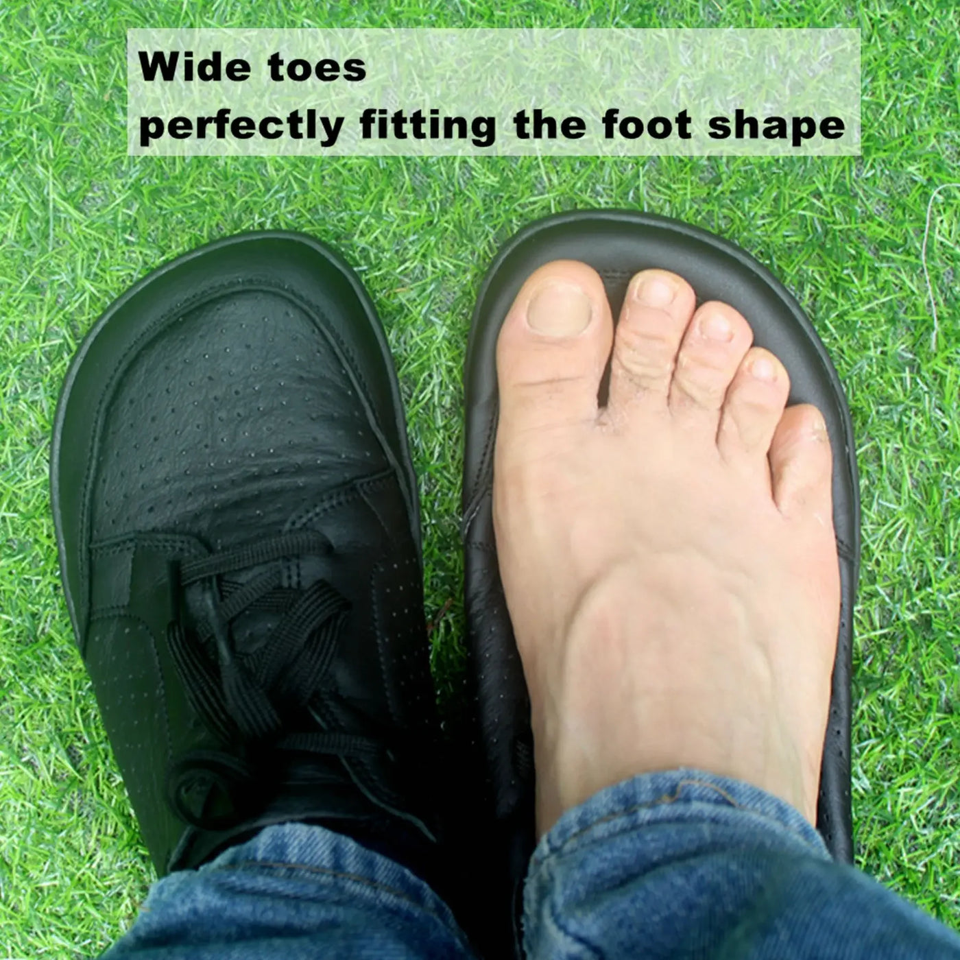 Spazio - Unisex Barefoot Genuine Leather wide toe box Sneakers - Ashour Shoes