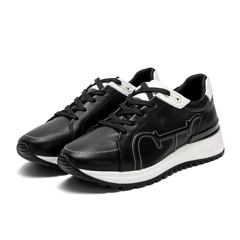 Vivida - Women's Cream & Red Microfiber Fashion Sneakers - Ashour Shoes