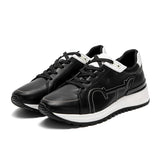 Vivida - Women's Cream & Red Microfiber Fashion Sneakers - Ashour Shoes