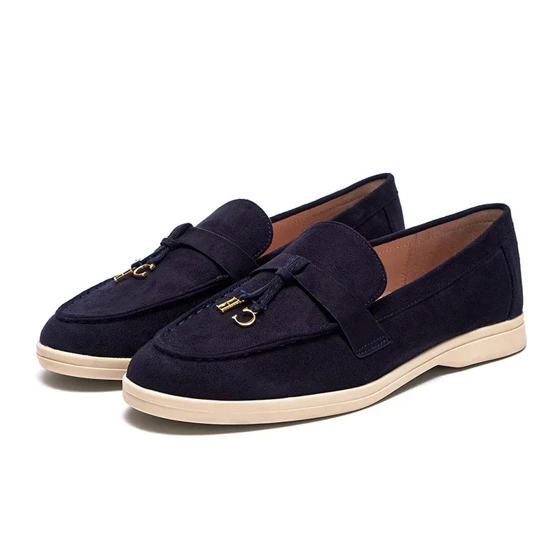 Comodo - Women's Casual Flannel Tassel Loafers - Ashour Shoes