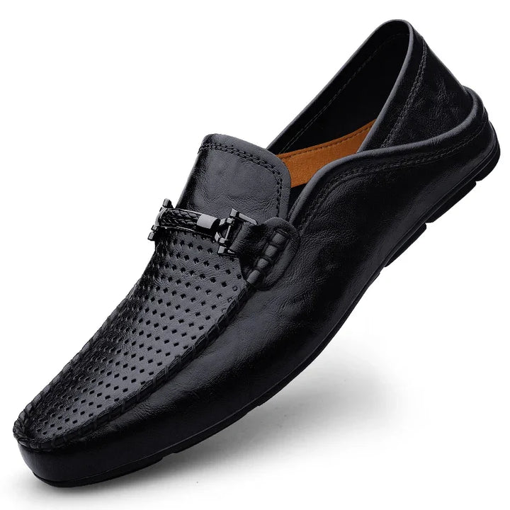 Veloce - Men's Premium Leather Buckle Driving Loafers