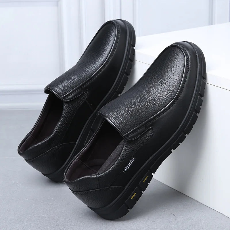 Comodo - Men's Genuine Leather Slip-On Loafers - Ashour Shoes
