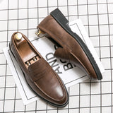 Loreno – Men’s Genuine Leather Penny Loafers – Classic Slip On - Ashour Shoes