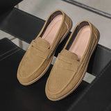 Comodo - Men's Casual Suede-Texture Slip-On Loafers - Ashour Shoes
