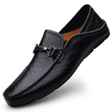Veloce - Men's Premium Leather Buckle Driving Loafers - Ashour Shoes