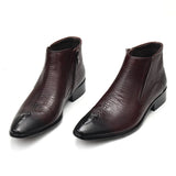 il corso boots - Leather dress boots for men with a zipper - Ashour Shoes