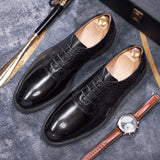 Aurelio – Men’s red bottoms sole shoes - Dual-Leather Oxford Shoes - Ashour Shoes
