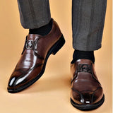 Maestro - Men's Polished Patent Leather Buckle Slip-On Dress Shoes - Ashour Shoes